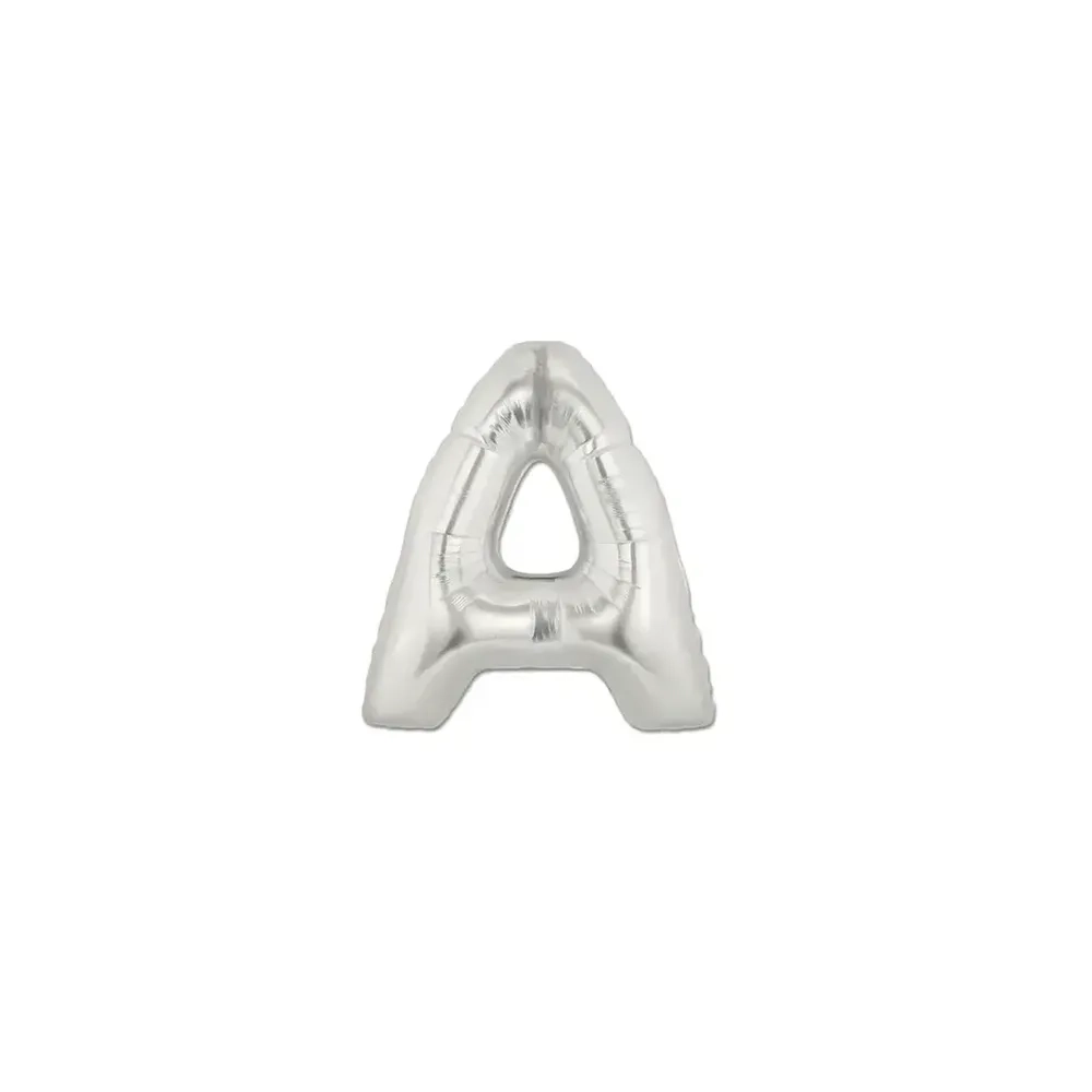 Palloncini Lettera A Argento micro shape 7" (17cm) in mylar, 5pz.