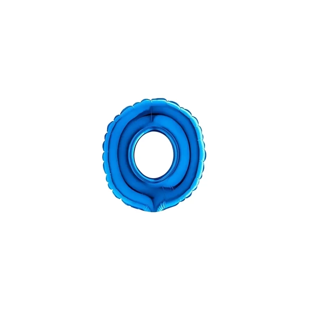 Palloncini numero 0 Blu micro shape 7" (17cm) in mylar, 5pz.