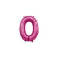 Palloncino numero 0 fucsia mini shape 14" (35cm) in mylar, 1pz.