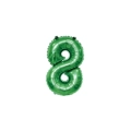 Palloncino numero 8 Verde mini shape 14" (35cm) in mylar, 1pz.