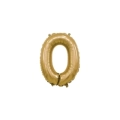 Palloncino numero 0 Oro mini shape 14" (35cm) in mylar, 1pz.