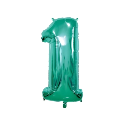 Palloncino numero 1 Tiffany Scuro super shape 40" (101cm) in mylar, 1pz.