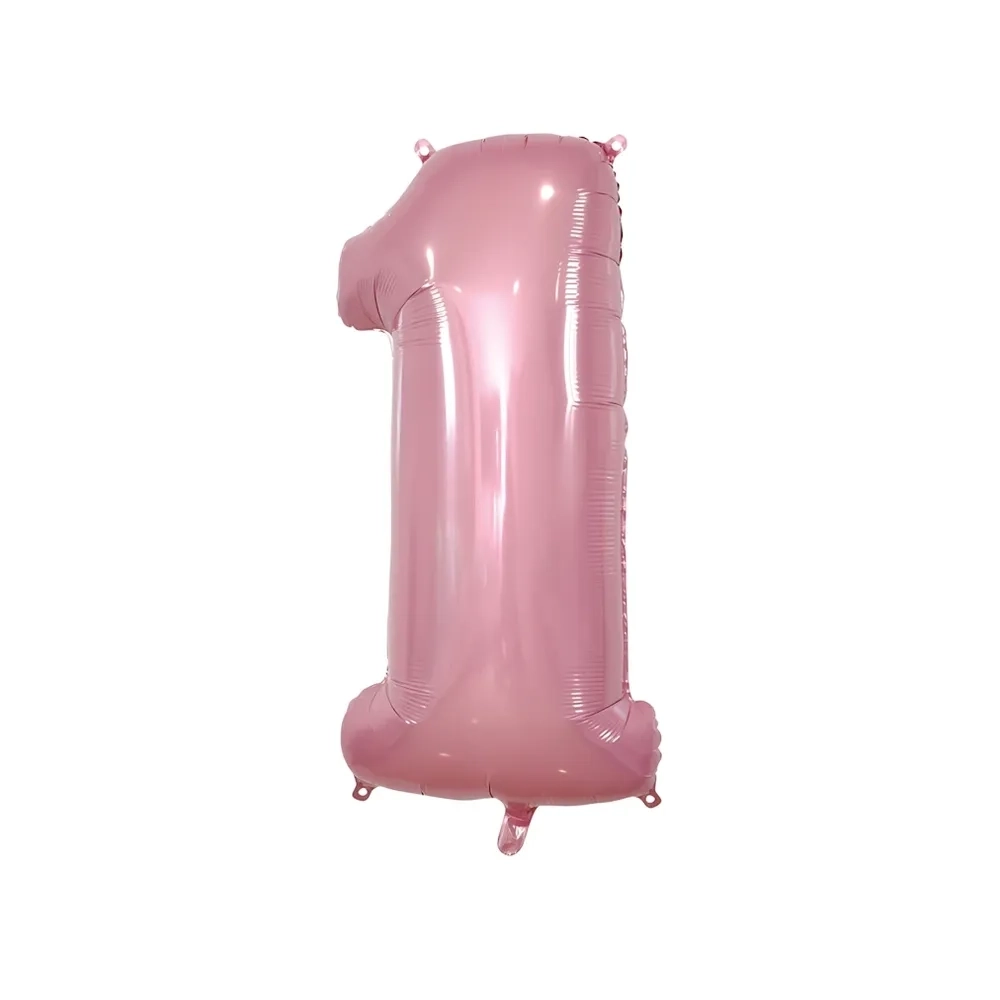 Palloncino numero 1 Rosa super shape 40" (101cm) in mylar, 1pz.