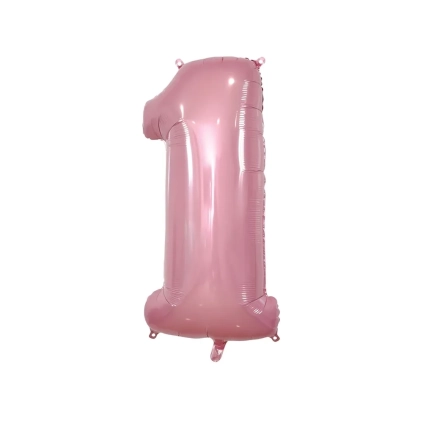 Palloncino numero 1 Rosa super shape 40" (101cm) in mylar, 1pz.