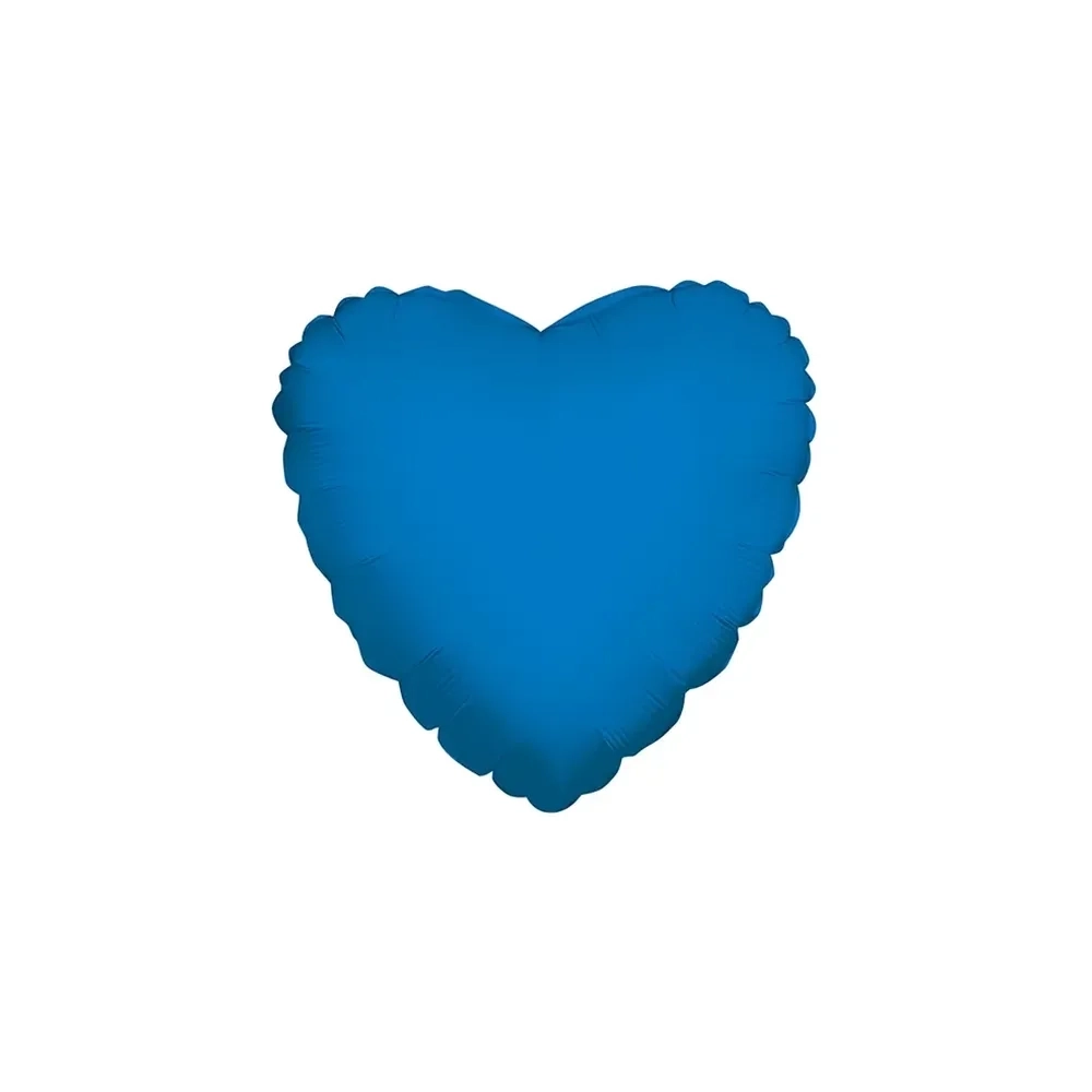Palloncino Cuore Blu Scuro standard shape 18" (45cm) in mylar, 1pz.