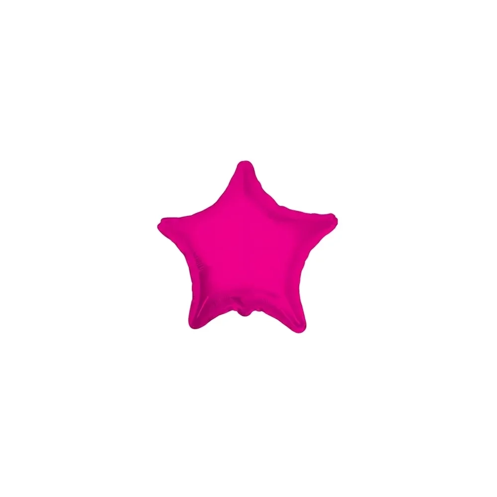 Palloncini Stella Fucsia mini shape 9" (22cm) in mylar, 5pz.