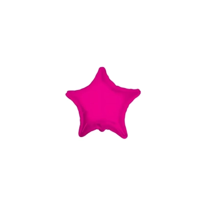 Palloncini Stella Fucsia mini shape 9" (22cm) in mylar, 5pz.