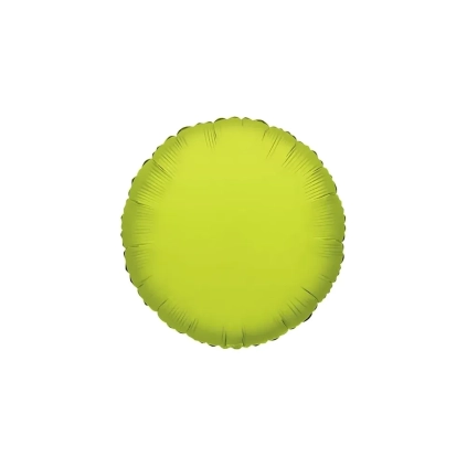Palloncino Tondo Verde Lime standard shape 18" (45cm) in mylar, 1pz.