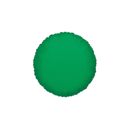 Palloncino Tondo Verde Smeraldo standard shape 18" (45cm) in mylar, 1pz.