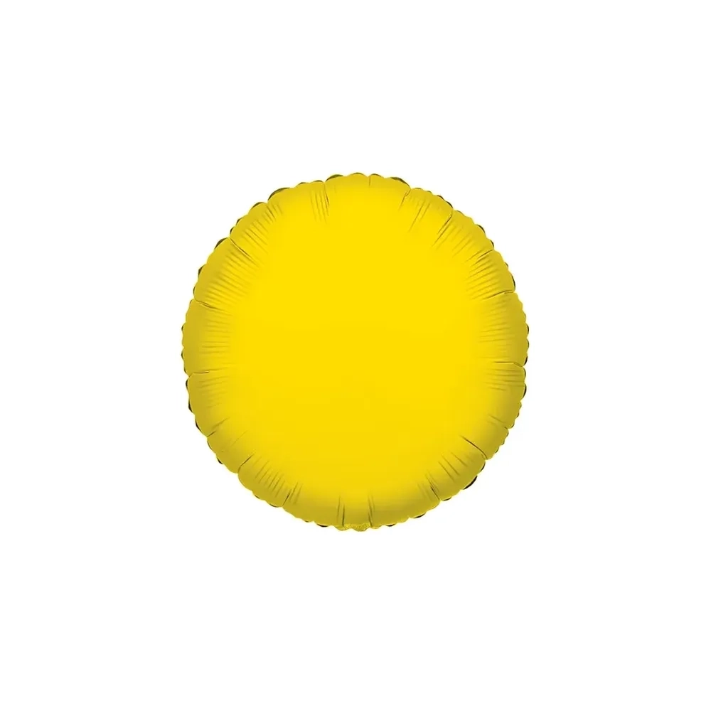 Palloncino Tondo Giallo standard shape 18" (45cm) in mylar, 1pz.