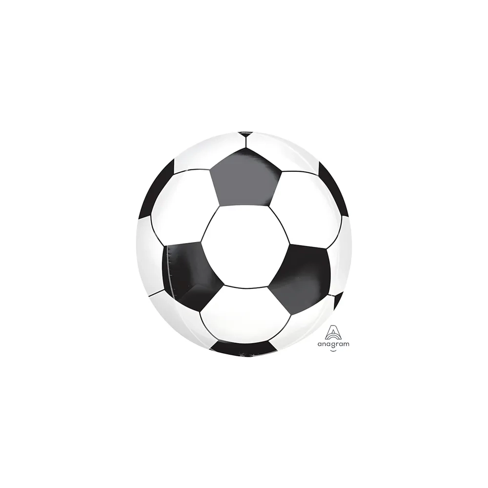 Palloncino Sferico Pallone da Calcio orbz 16" (40cm) in mylar, 1pz.