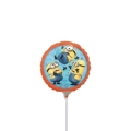 Palloncini Minions Cattivissimo Me mini shape 9" (22cm) in mylar, 5pz.
