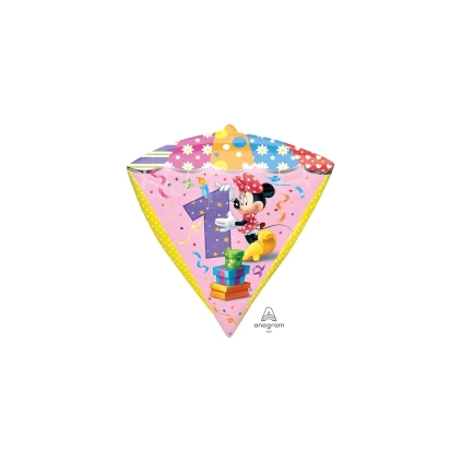 Palloncino Minnie Diamante standard shape 17" (43cm) in mylar, 1pz.