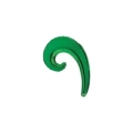 Palloncini Kurly Wave Verde mini shape 14" (35cm) in mylar, 5pz.