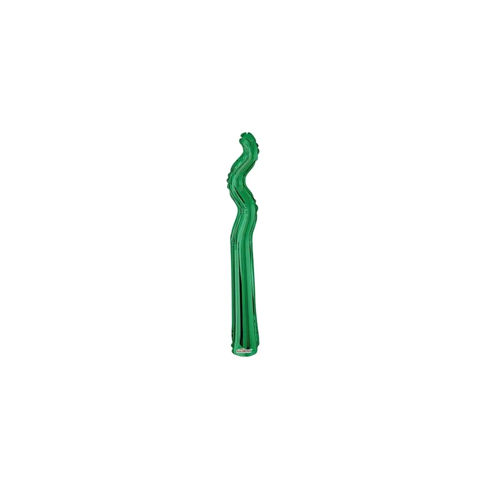Palloncini Kurly Zig Zag Verde mini shape 14" (35cm) in mylar, 5pz.