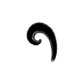 Palloncini Kurly Wave Nero mini shape 14" (35cm) in mylar, 5pz.