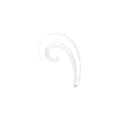 Palloncini Kurly Wave Bianco mini shape 14" (35cm) in mylar, 5pz.