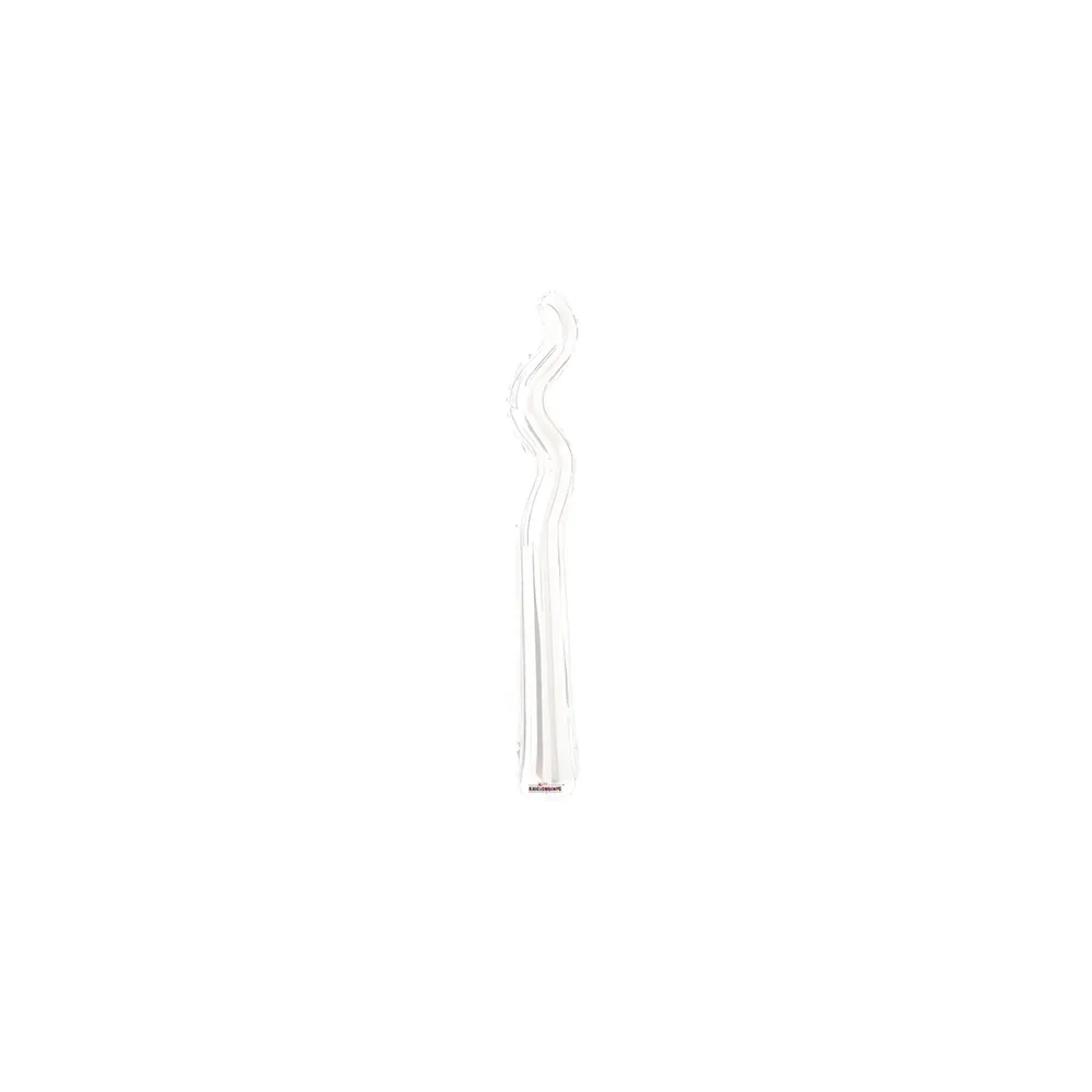 Palloncini Kurly Zig Zag Bianco mini shape 14" (35cm) in mylar, 5pz.