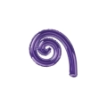 Palloncini Kurly Spiral Viola mini shape 14" (35cm) in mylar, 5pz.