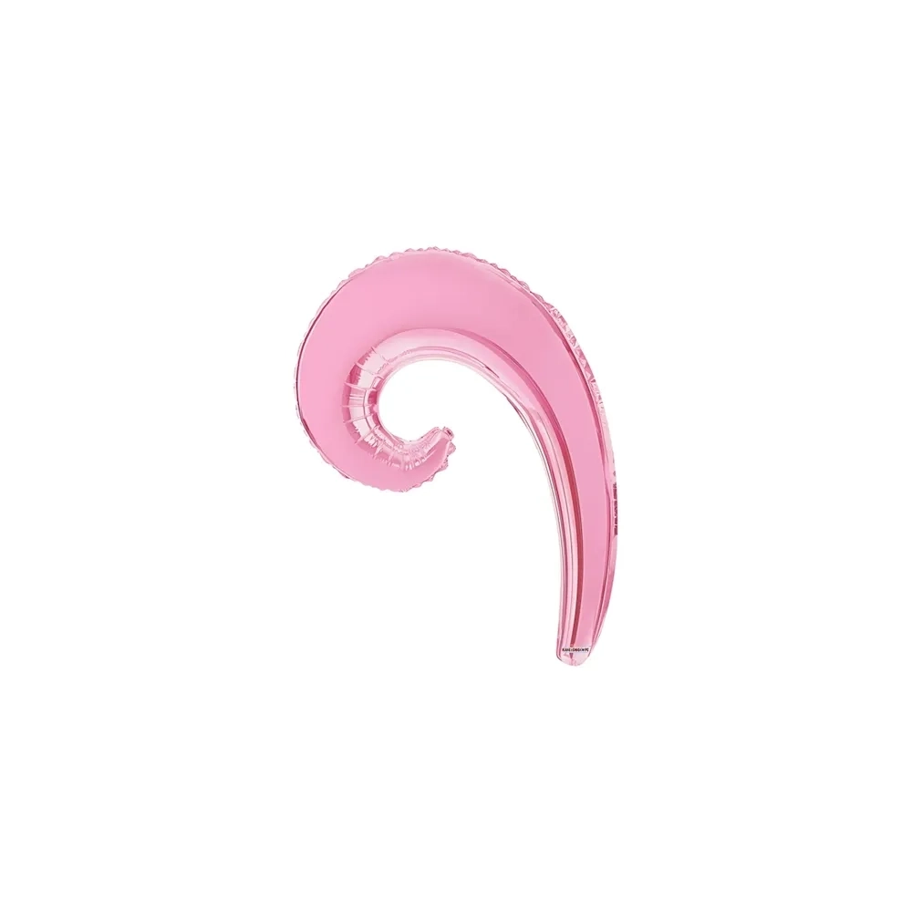 Palloncini Kurly Wave Rosa mini shape 14" (35cm) in mylar, 5pz.