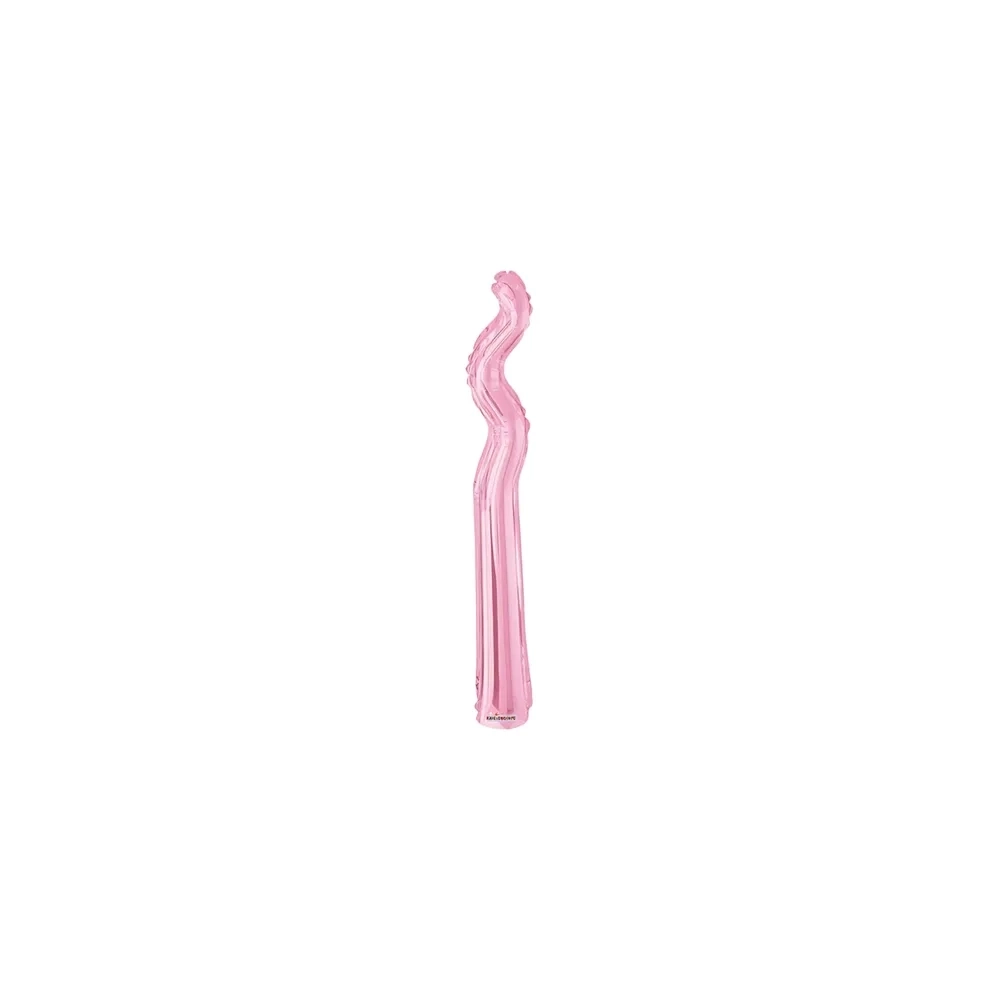 Palloncini Kurly Zig Zag Rosa mini shape 14" (35cm) in mylar, 5pz.