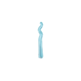 Palloncini Kurly Zig Zag Celeste mini shape 14" (35cm) in mylar, 5pz.