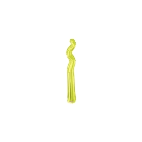 Palloncini Kurly Zig Zag Verde Lime mini shape 14" (35cm) in mylar, 5pz.
