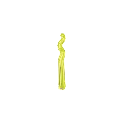 Palloncini Kurly Zig Zag Verde Lime mini shape 14" (35cm) in mylar, 5pz.