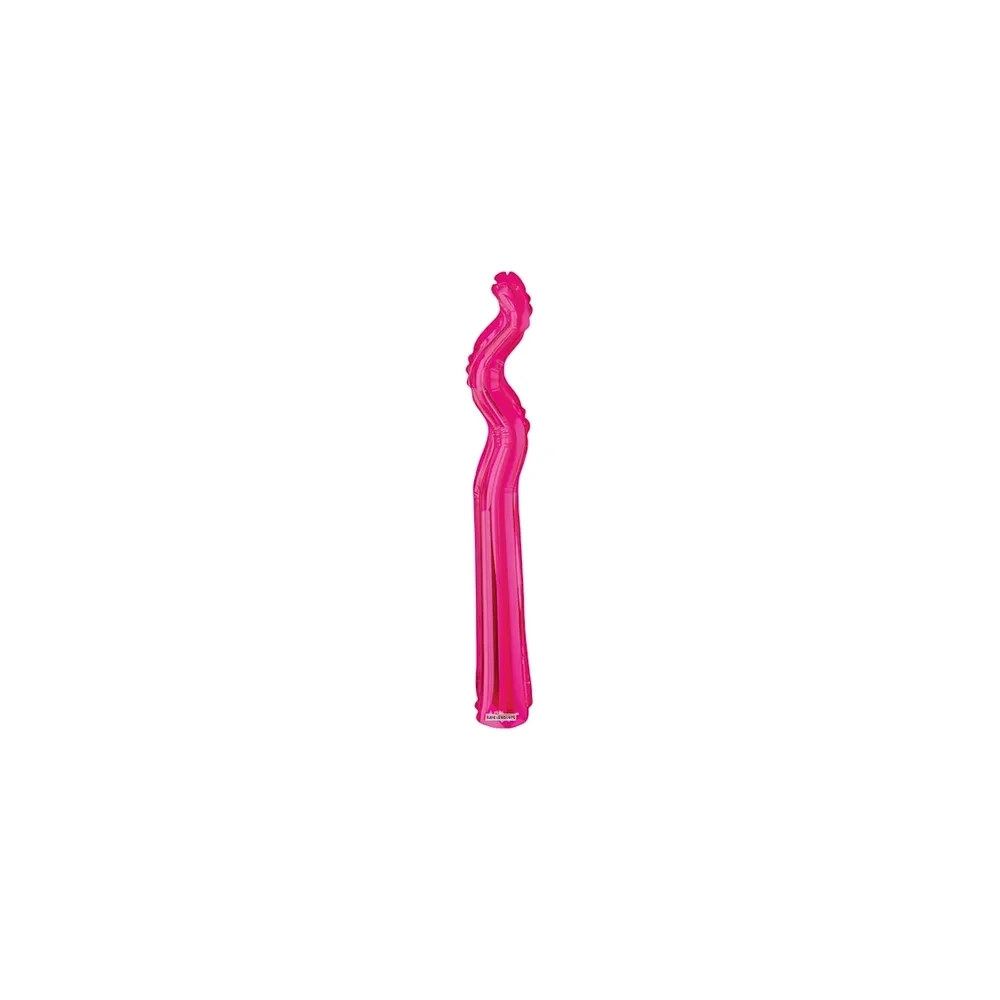 Palloncini Kurly Zig Zag Fucsia mini shape 14" (35cm) in mylar, 5pz.