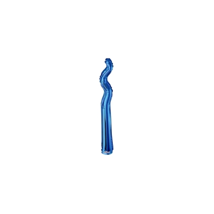 Palloncini Kurly Zig Zag Blu Scuro mini shape 14" (35cm) in mylar, 5pz.