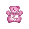 Palloncino Orso Rosa It's a Girl super shape 28" (71cm) in mylar, 1pz.