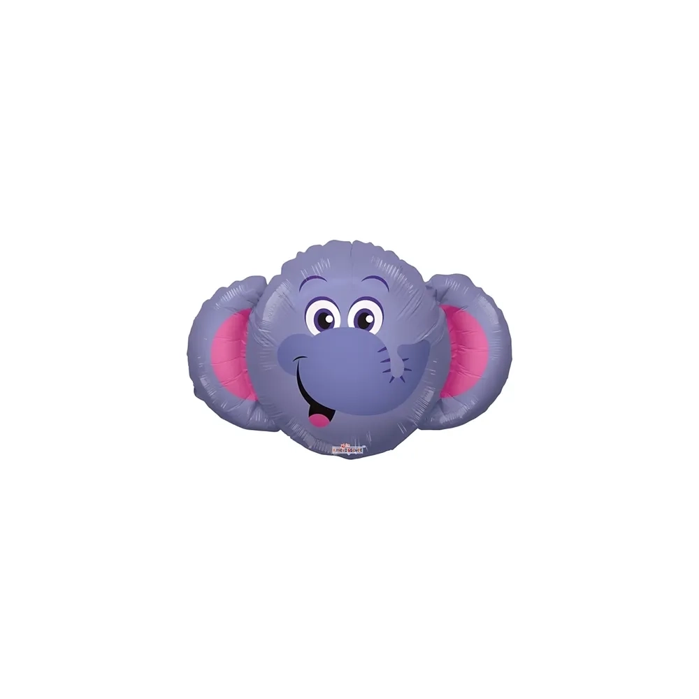 Palloncini testa di Elefante mini shape 14" (35cm) in mylar, 5pz.