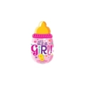 Palloncino Biberon Rosa It's a Girl standard shape 20" (50cm) in mylar, 1pz.