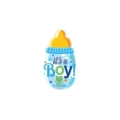 Palloncino Biberon Celeste It's a Boy standard shape 20" (50cm) in mylar, 1pz.