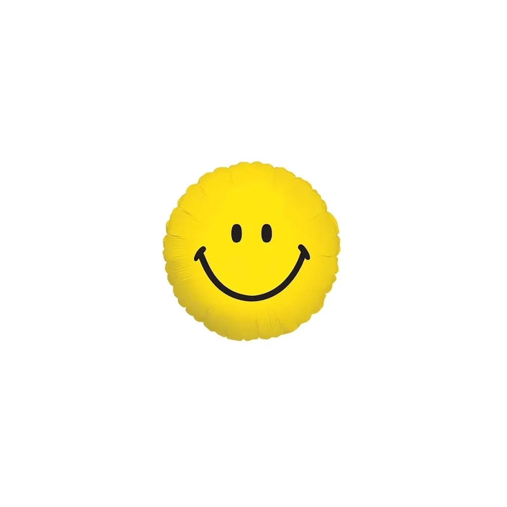 Palloncini Smile felice mini shape 9" (22cm) in mylar, 5pz.