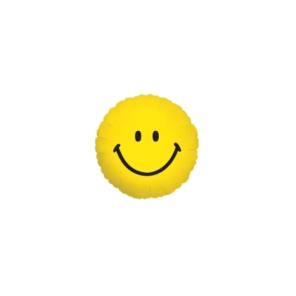 Palloncini Smile felice mini shape 9" (22cm) in mylar, 5pz.