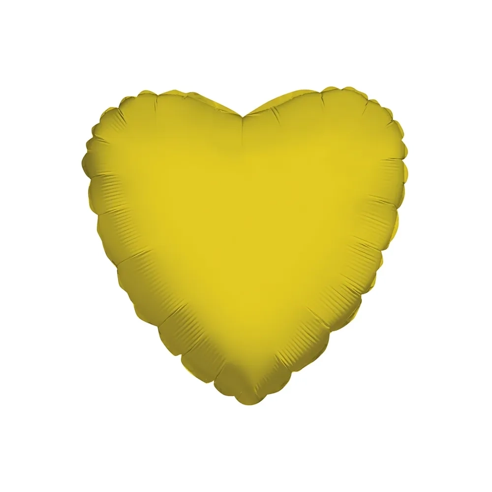 Palloncino Cuore Oro super shape 36" (91cm) in mylar, 1pz.
