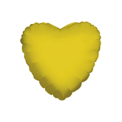 Palloncino Cuore Oro super shape 36" (91cm) in mylar, 1pz.