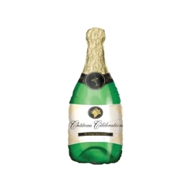 Palloncino Bottiglia Champagne super shape 39" (99cm) in mylar, 1pz.