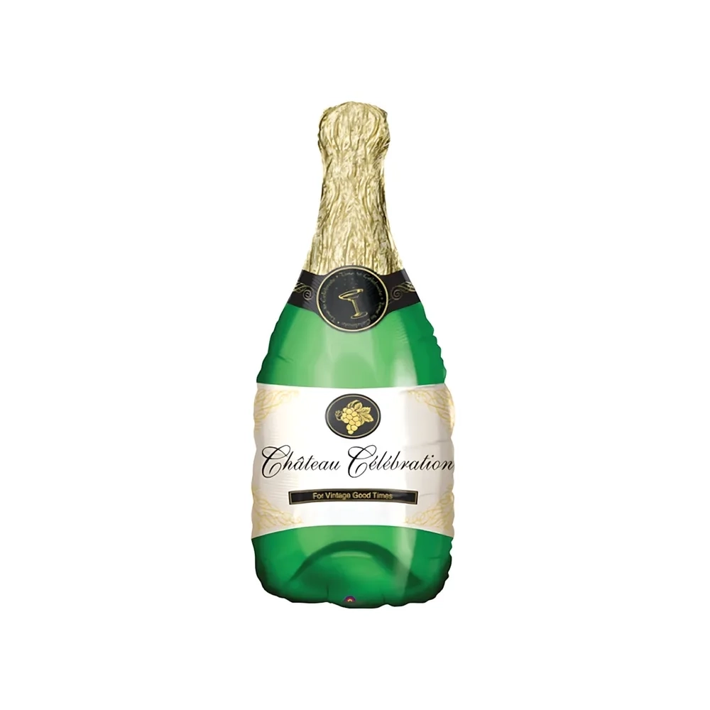 Palloncino Bottiglia Champagne super shape 39" (99cm) in mylar, 1pz.