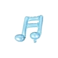 Palloncini Nota Musicale Celeste standard shape 18" (45cm) in mylar, 5pz.