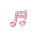 Palloncini Nota Musicale Rosa standard shape 18" (45cm) in mylar, 5pz.