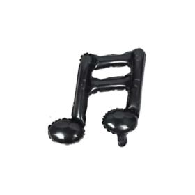 Palloncini Nota Musicale Nera standard shape 18" (45cm) in mylar, 5pz.