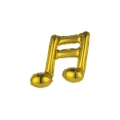 Palloncini Nota Musicale Oro standard shape 18" (45cm) in mylar, 5pz.