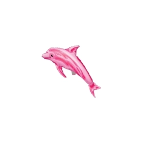 Palloncini Delfino Rosa mini shape 12" (30cm) in mylar, 5pz.