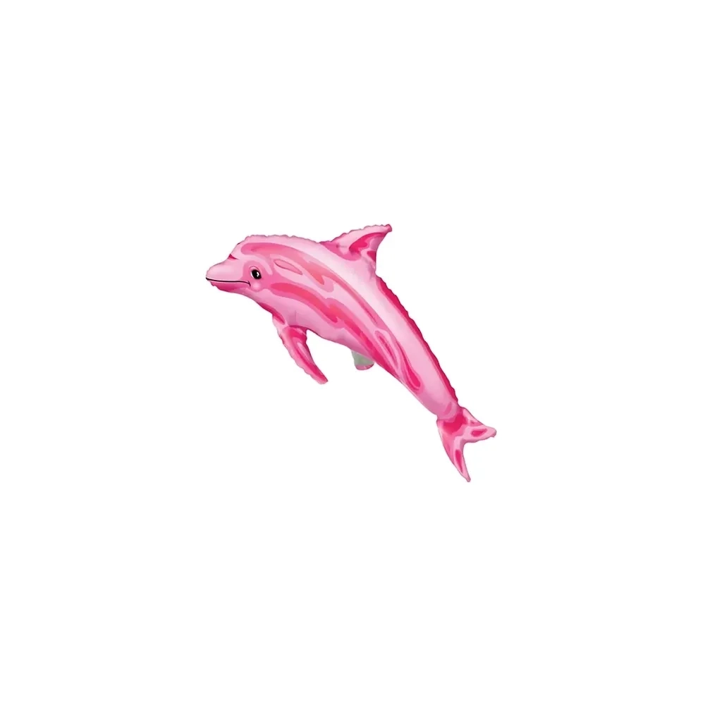 Palloncini Delfino Rosa mini shape 12" (30cm) in mylar, 5pz.