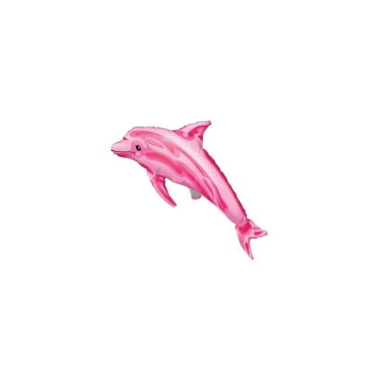 Palloncini Delfino Rosa mini shape 12" (30cm) in mylar, 5pz.