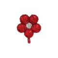 Palloncini Fiore Rosso standard shape 18" (45cm) in mylar, 5pz.