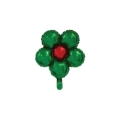 Palloncini Fiore Verde standard shape 18" (45cm) in mylar, 5pz.