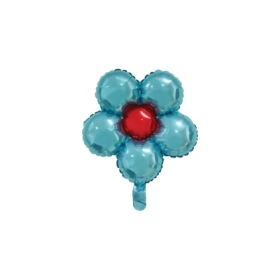 Palloncini Fiore Celeste standard shape 18" (45cm) in mylar, 5pz.